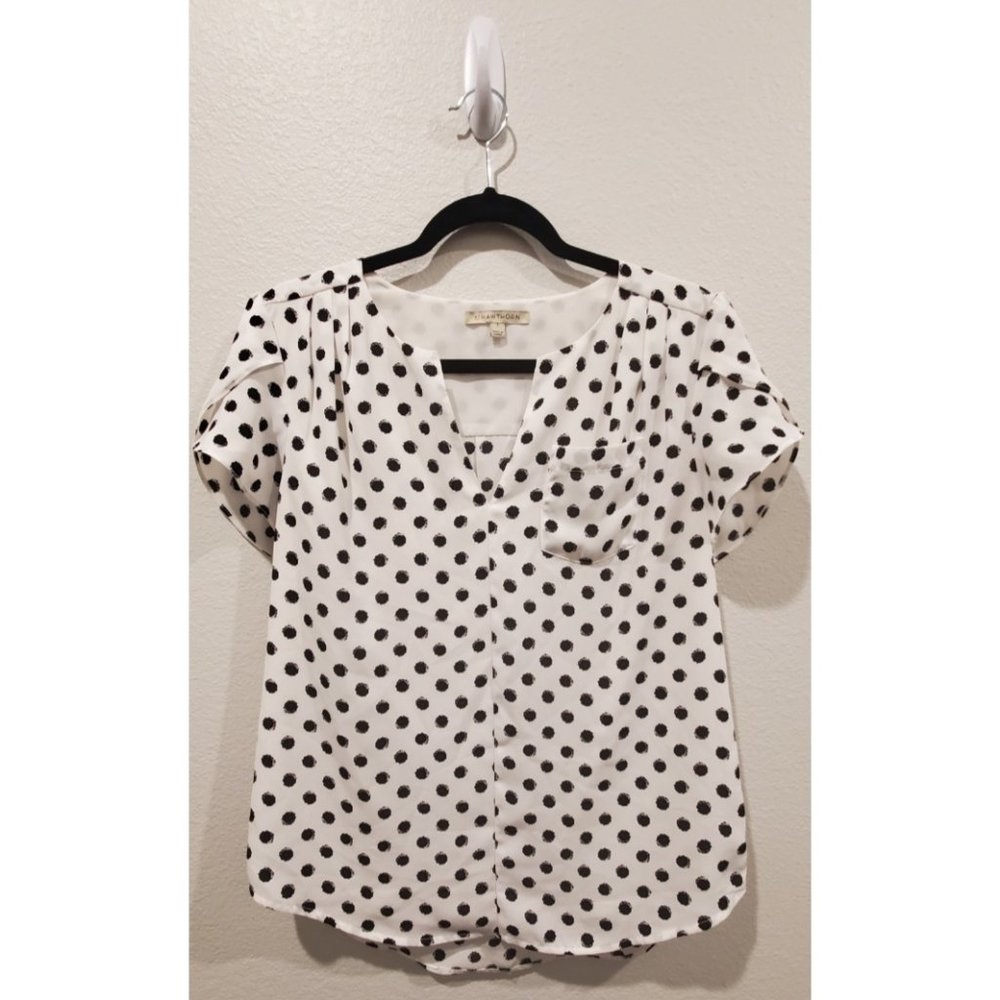 41HAWTHORN Polka Black Dot Blouse